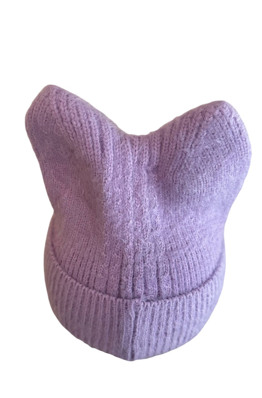 Lavender Cat Ear Beanie